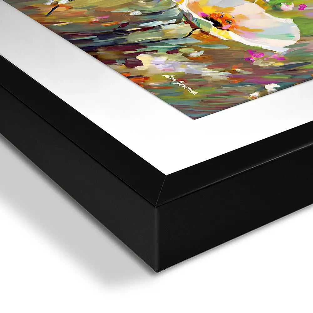 Sunlit Petals Embrace Framed Art Print Sunlit Petals Embrace Framed Art Print wall art product Leon Devenice