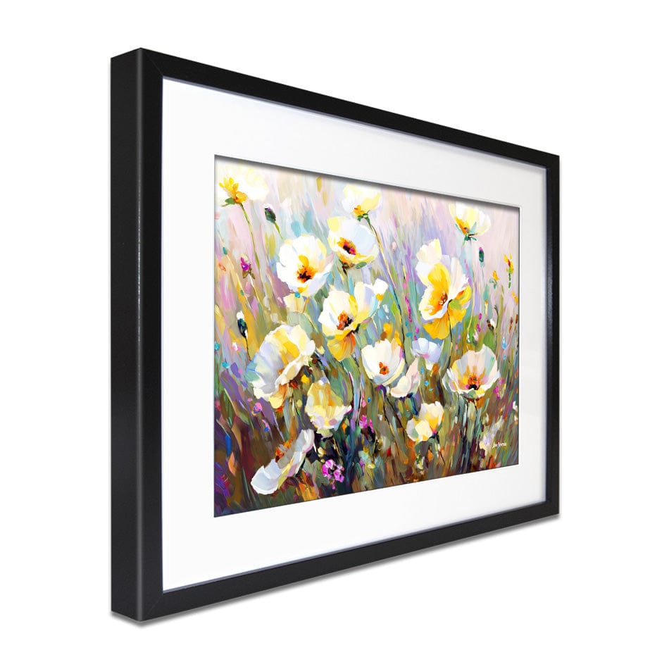 Sunlit Petals Embrace Framed Art Print wall art product Leon Devenice