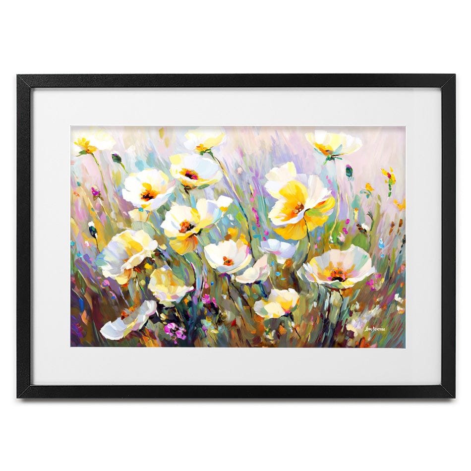 Sunlit Petals Embrace Framed Art Print wall art product Leon Devenice