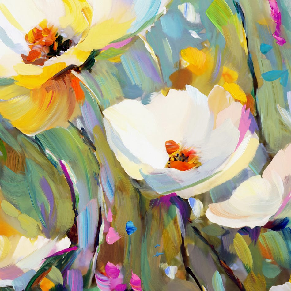 Sunlit Petals Embrace Framed Art Print wall art product Leon Devenice