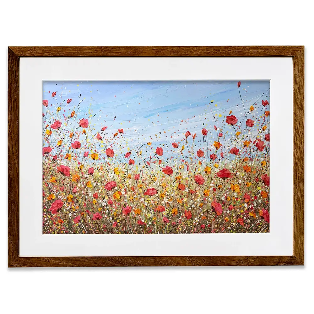 Sunlit Poppies Framed Art Print Sunlit Poppies Framed Art Print wall art product Olga Tkachyk