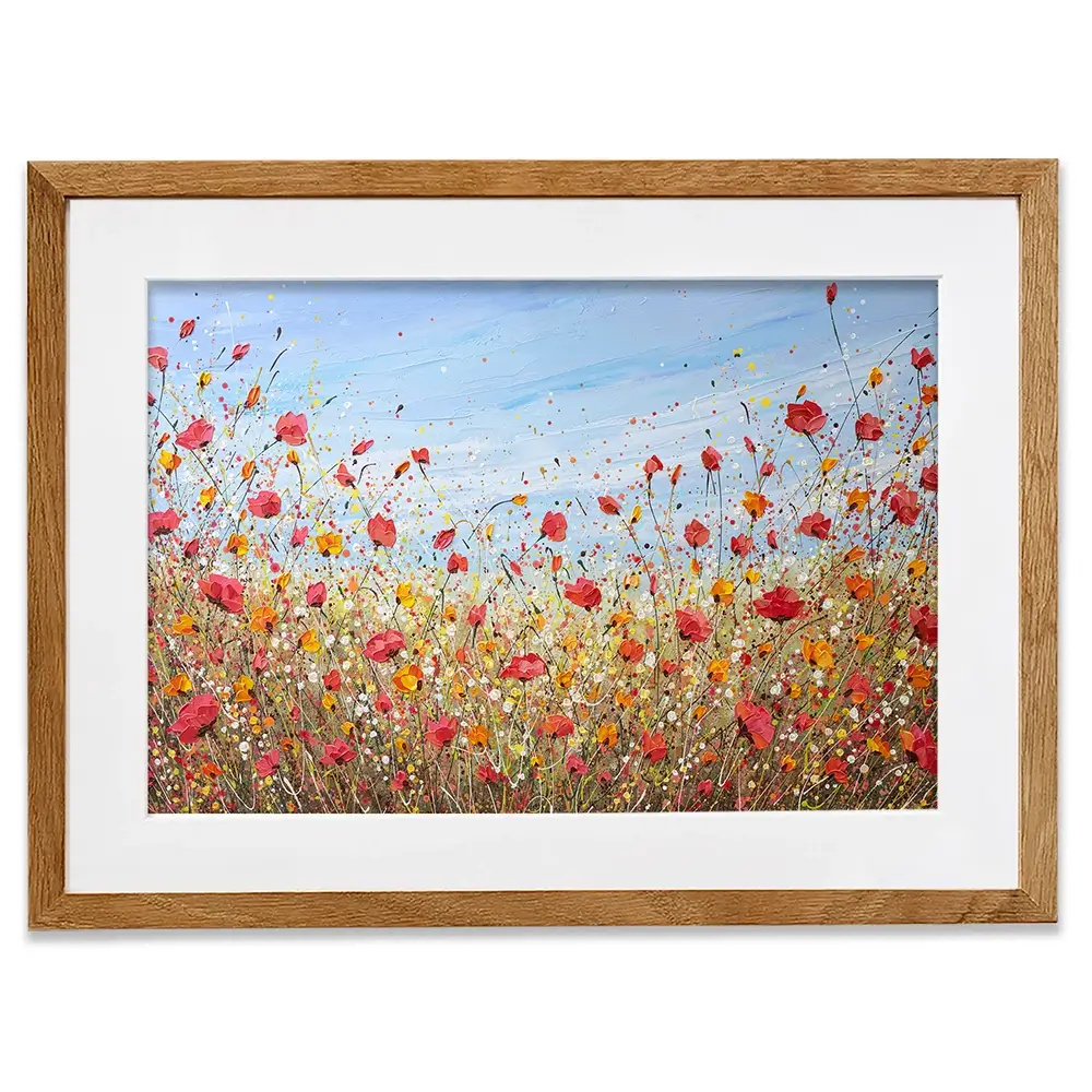 Sunlit Poppies Framed Art Print Sunlit Poppies Framed Art Print wall art product Olga Tkachyk
