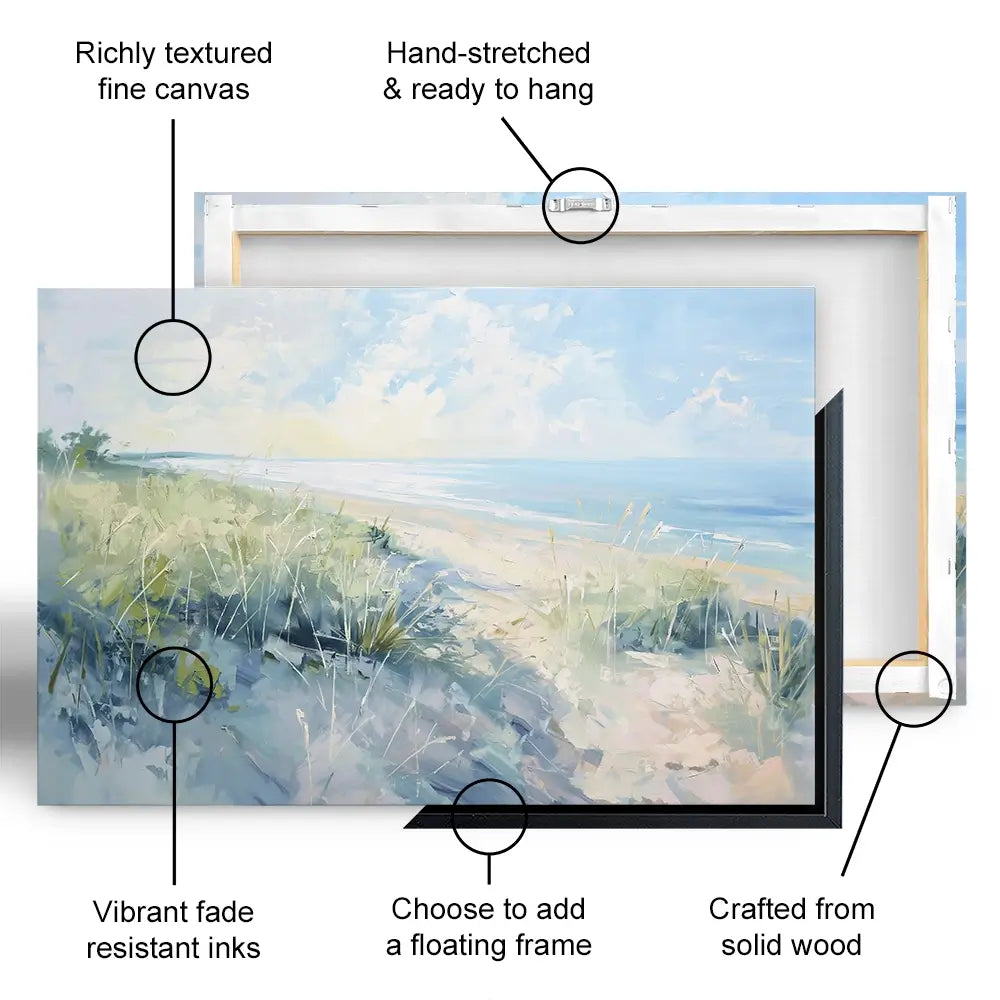 Sunny Day At The Coast Canvas Print Sunny Day At The Coast Canvas Print wall art product Gina Kelly - Independent