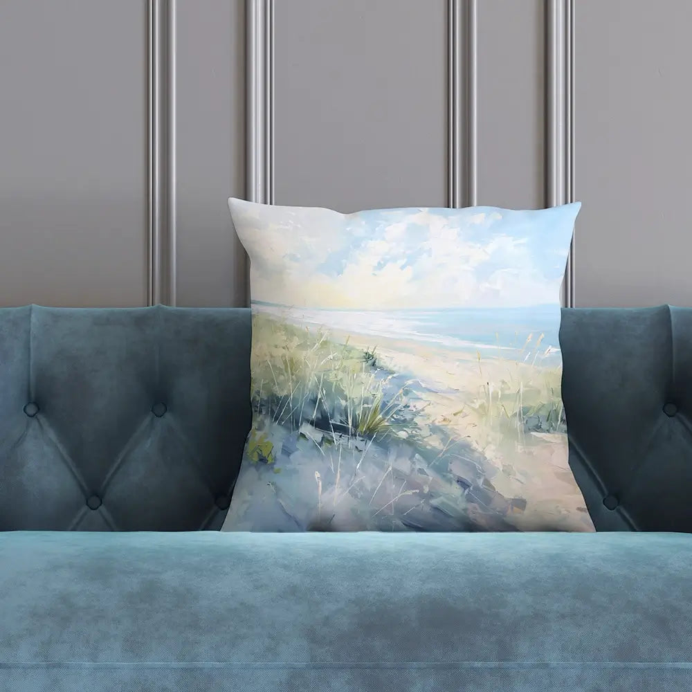 Sunny Day At The Coast Cushion Sunny Day At The Coast Cushion wall art product Gina Kelly - Independent