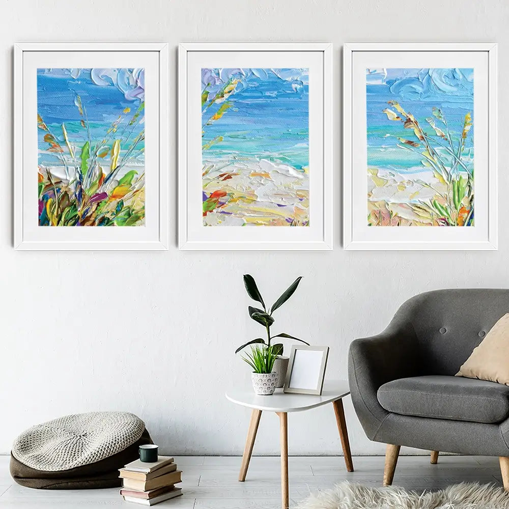 Sunny Day Framed Art Print Trio Sunny Day Framed Art Print Trio wall art product Olga Tkachyk