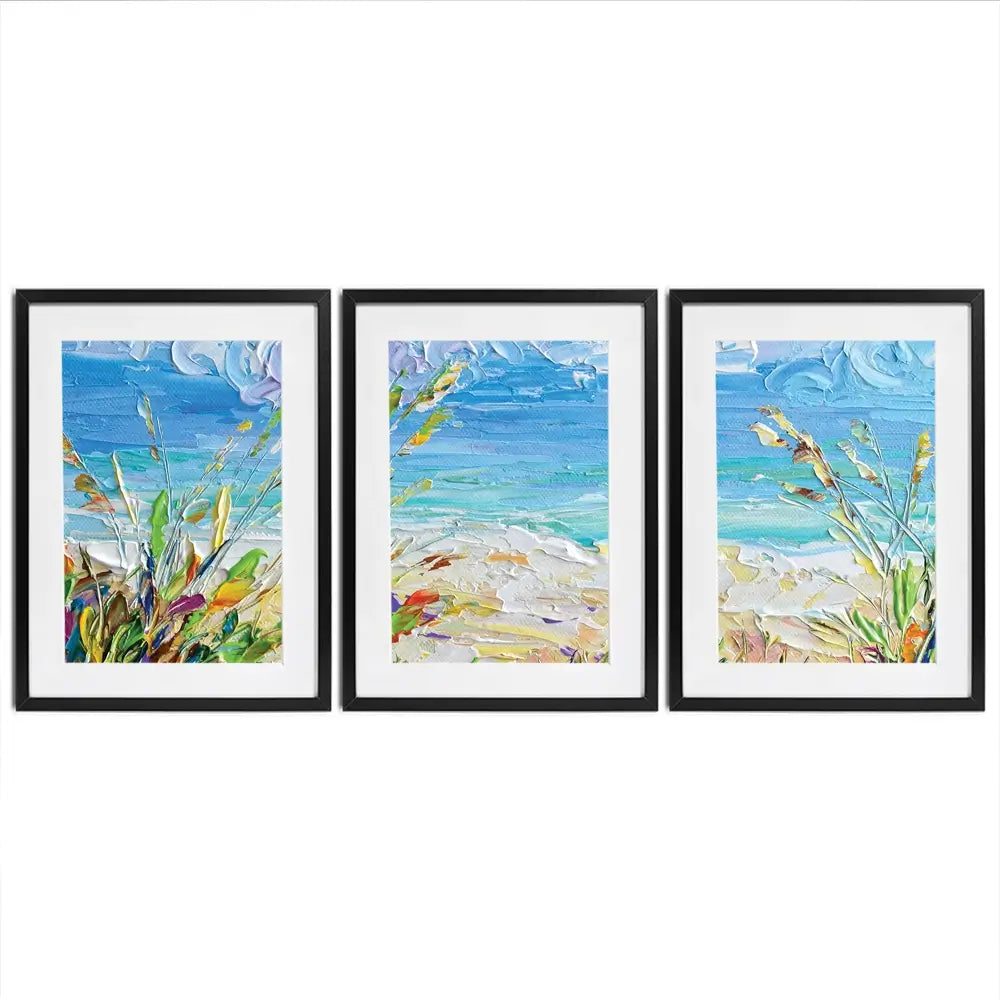 Sunny Day Framed Art Print Trio Sunny Day Framed Art Print Trio wall art product Olga Tkachyk