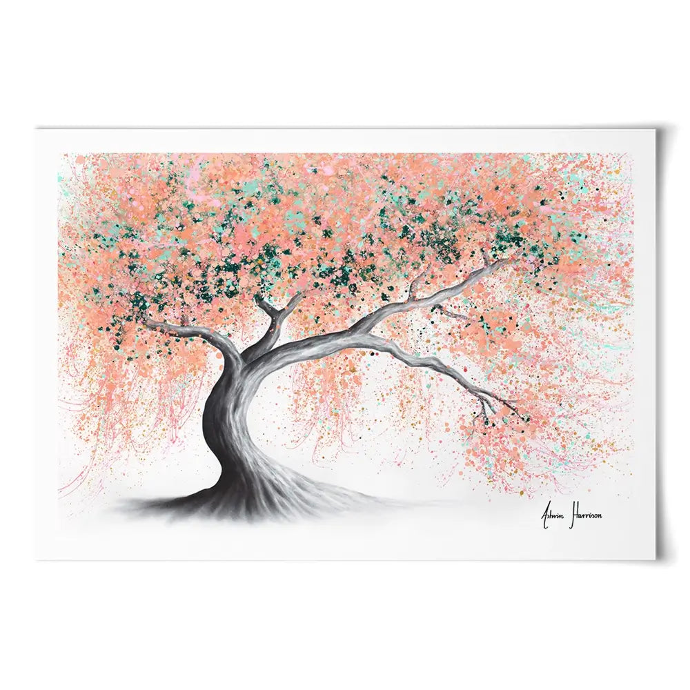 Sunny Peach Tree Art Print Sunny Peach Tree Art Print wall art product Ashvin Harrison