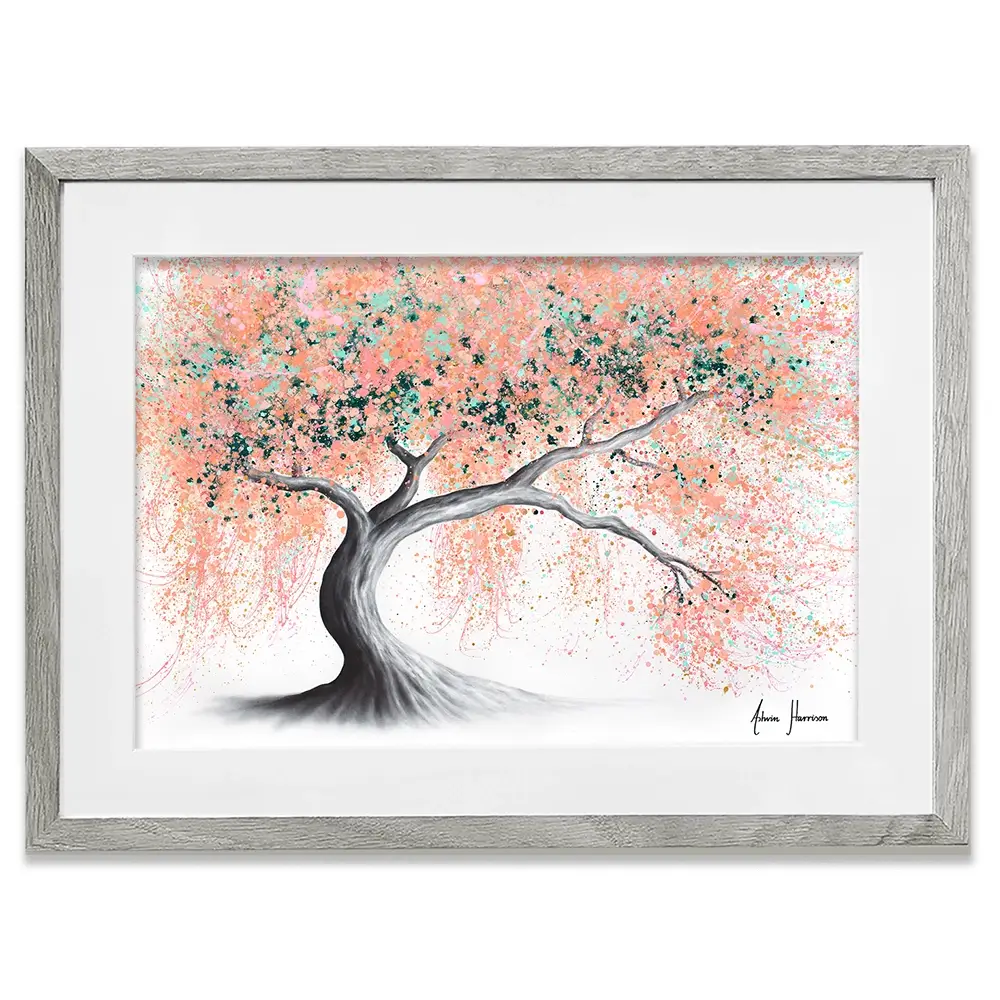 Sunny Peach Tree Framed Art Print Sunny Peach Tree Framed Art Print wall art product Ashvin Harrison