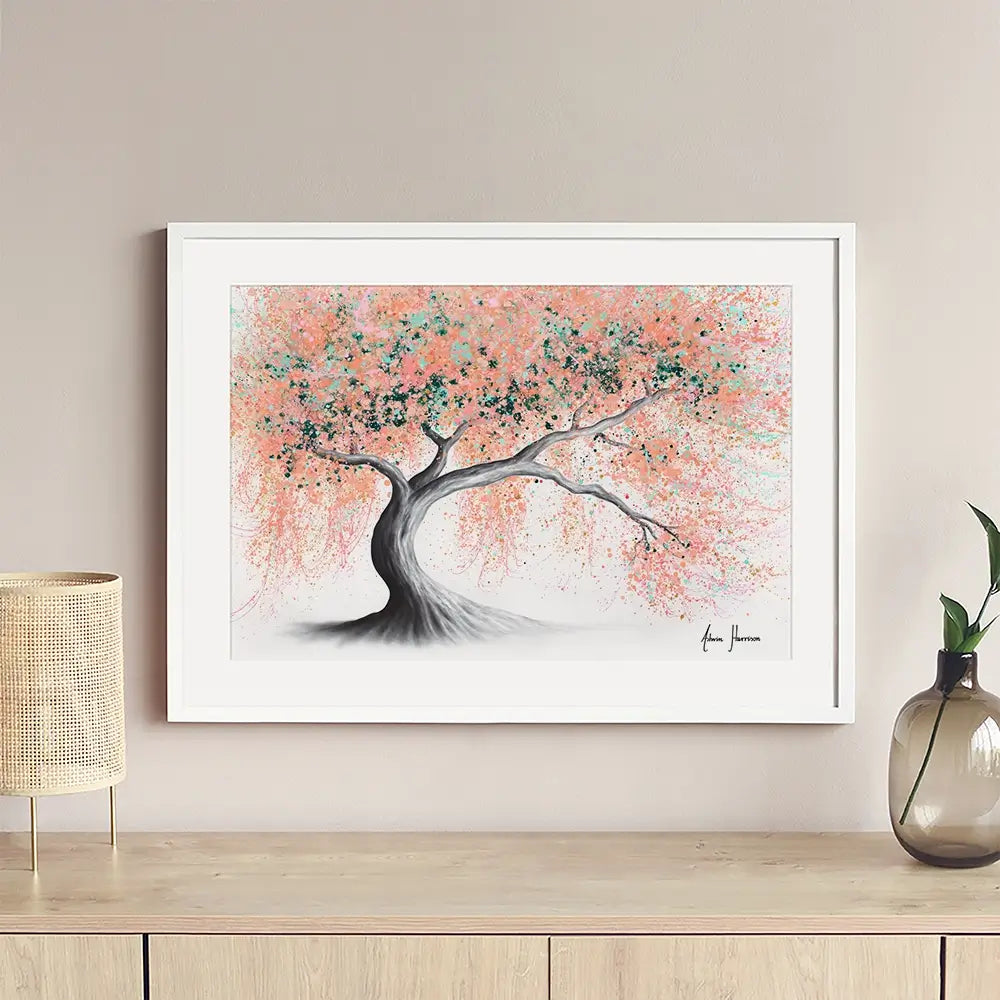 Sunny Peach Tree Framed Art Print Sunny Peach Tree Framed Art Print wall art product Ashvin Harrison