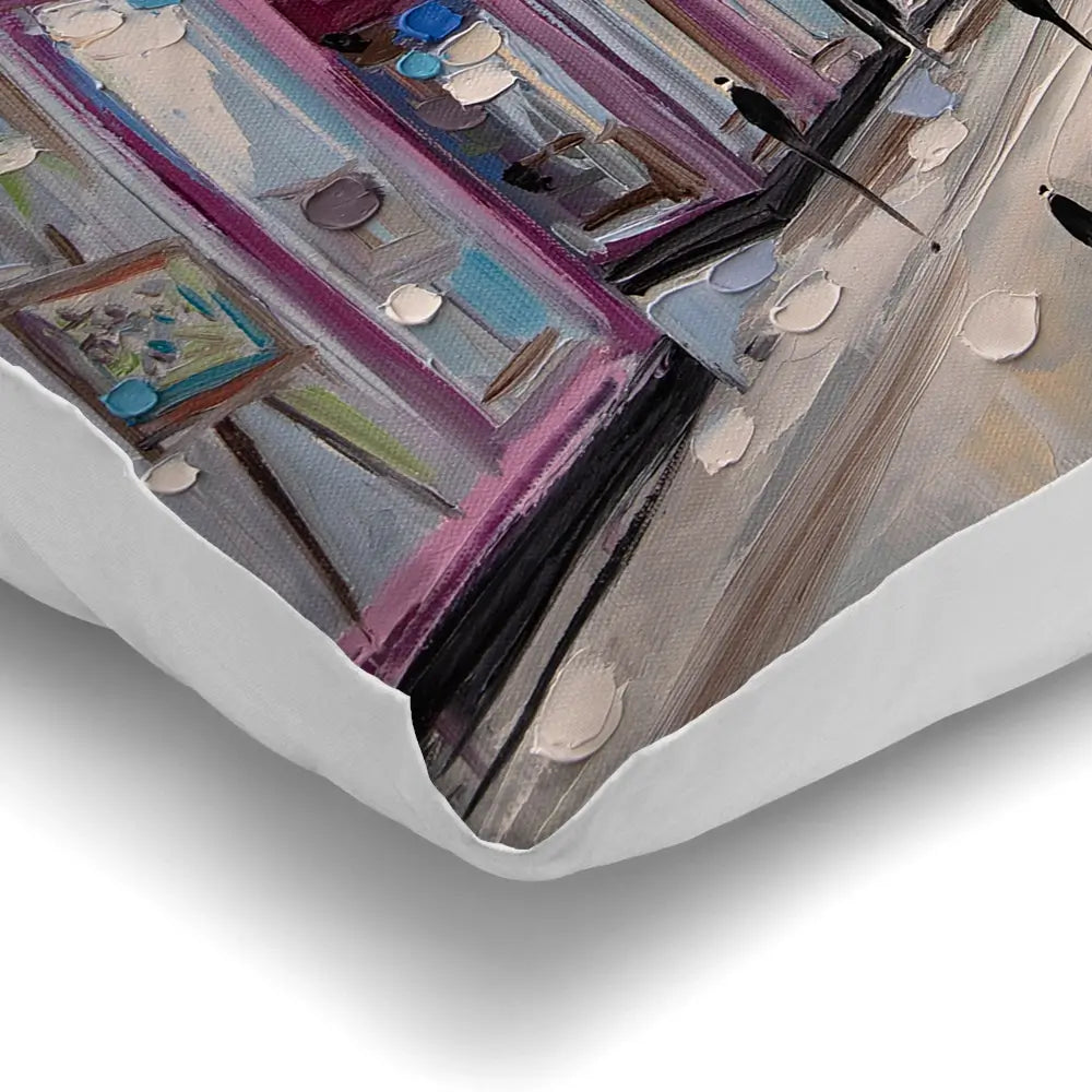 Sunny Shopping Day Cushion Sunny Shopping Day Cushion wall art product Ekaterina Ermilkina