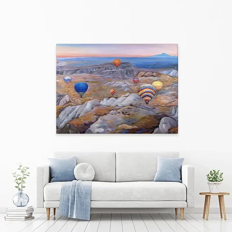 Sunrise Flying In Cappadocia Canvas Print Sunrise Flying In Cappadocia Canvas Print wall art product Ekaterina Ermilkina