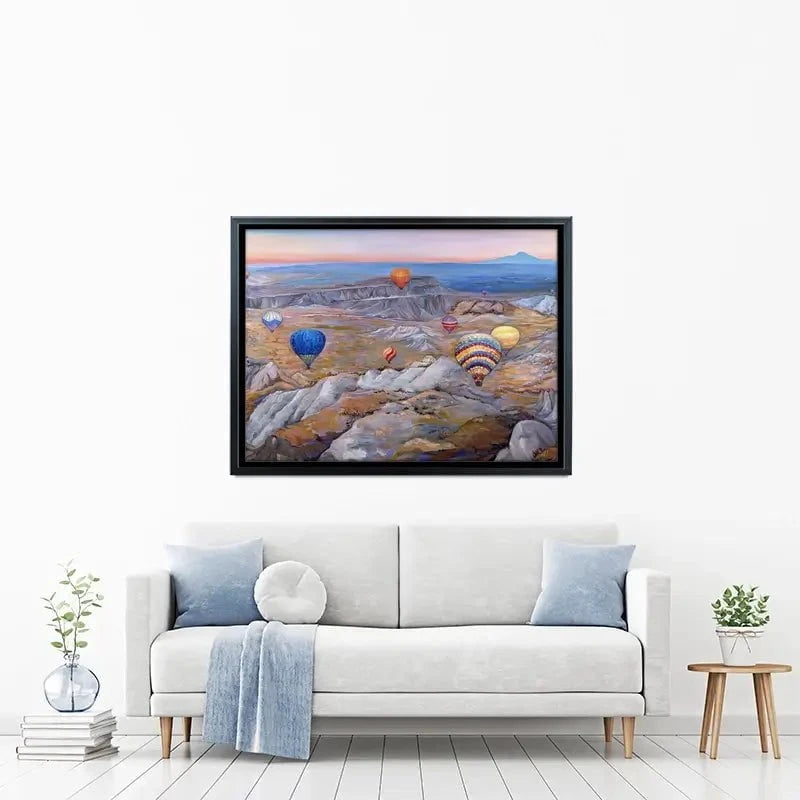 Sunrise Flying In Cappadocia Canvas Print Sunrise Flying In Cappadocia Canvas Print wall art product Ekaterina Ermilkina