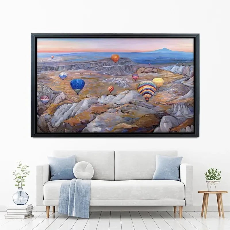 Sunrise Flying In Cappadocia Canvas Print Sunrise Flying In Cappadocia Canvas Print wall art product Ekaterina Ermilkina