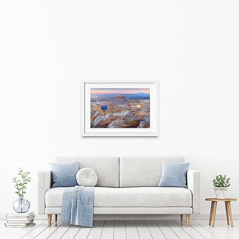 Sunrise Flying In Cappadocia Framed Art Print Sunrise Flying In Cappadocia Framed Art Print wall art product Ekaterina Ermilkina