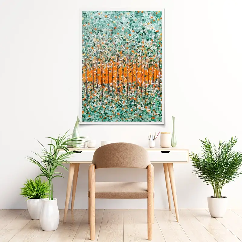 Sunrise In The Woods Art Print Sunrise In The Woods Art Print wall art product Charlotte Anna Reed