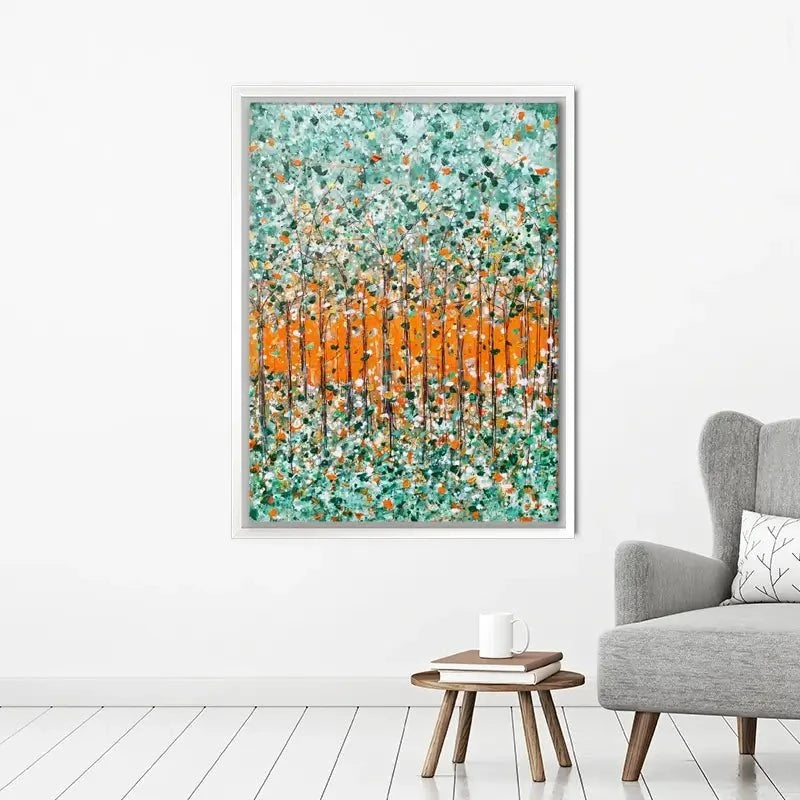 Sunrise In The Woods Canvas Print Sunrise In The Woods Canvas Print wall art product Charlotte Anna Reed