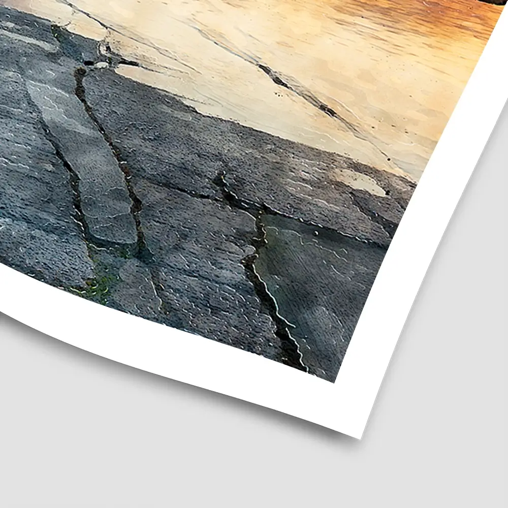 Sunrise Over A Lighthouse Square Art Print Sunrise Over A Lighthouse Square Art Print wall art product Helen Hotson / Shutterstock