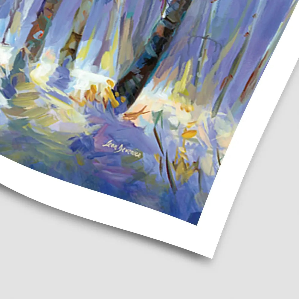 Sunrise Over The Birch Tree Forest Art Print Sunrise Over The Birch Tree Forest Art Print wall art product Leon Devenice