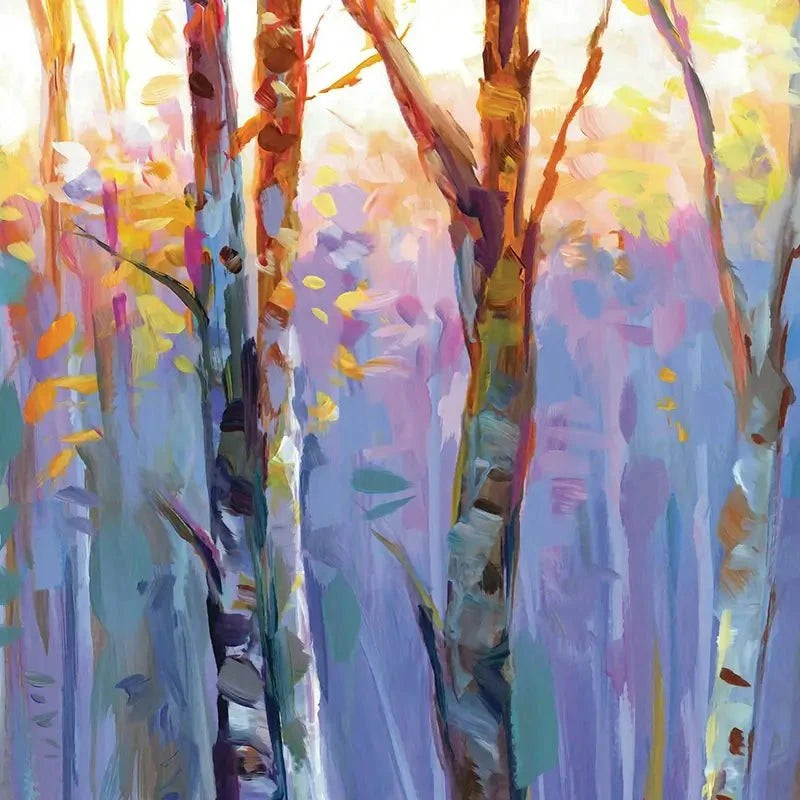 Sunrise Over The Birch Tree Forest Canvas Print Sunrise Over The Birch Tree Forest Canvas Print wall art product Leon Devenice