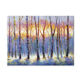 Sunrise Over The Birch Tree Forest Canvas Print Sunrise Over The Birch Tree Forest Canvas Print wall art product Leon Devenice