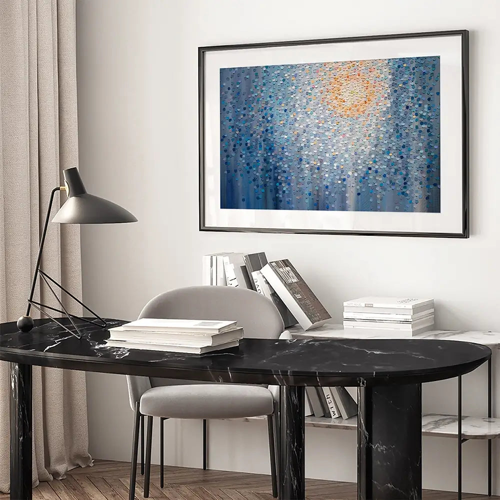 Sunrise Over The City Framed Art Print Sunrise Over The City Framed Art Print wall art product Ekaterina Ermilkina