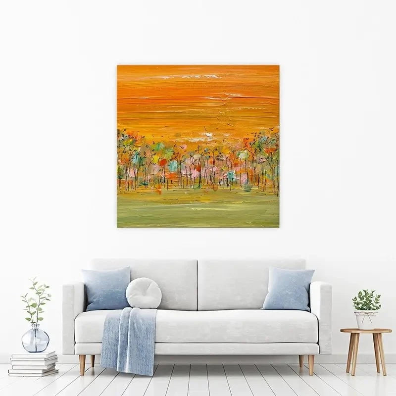 Sunrise Over The Forest Canvas Print Sunrise Over The Forest Canvas Print wall art product Charlotte Anna Reed
