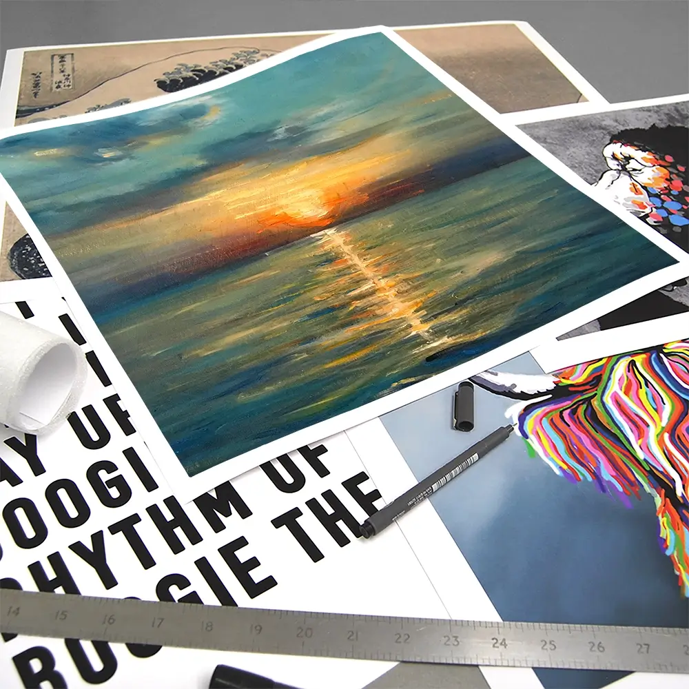 Sunrise Over The Sea Square Art Print Sunrise Over The Sea Square Art Print wall art product OlgaOsa / Shutterstock
