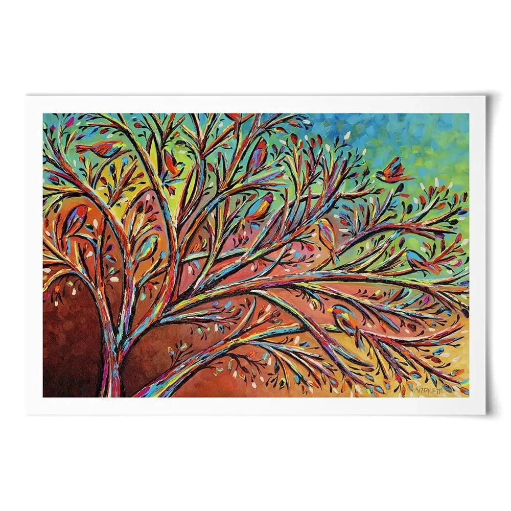 Sunrise Treetop Birds 2 Art Print Sunrise Treetop Birds 2 Art Print wall art product Carolee Vitaletti