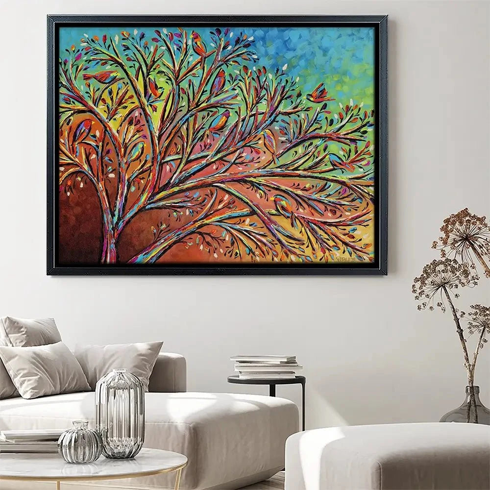 Sunrise Treetop Birds 2 Canvas Print Sunrise Treetop Birds 2 Canvas Print wall art product Carolee Vitaletti