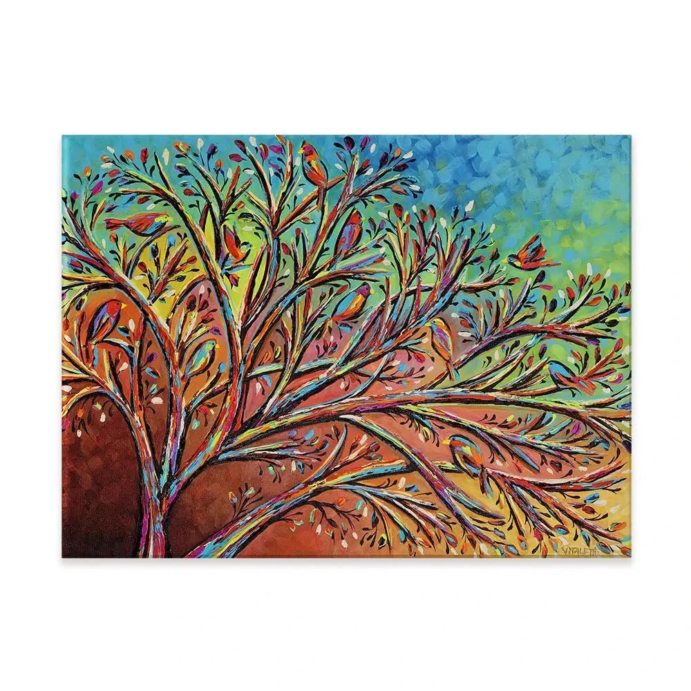 Sunrise Treetop Birds 2 Canvas Print Sunrise Treetop Birds 2 Canvas Print wall art product Carolee Vitaletti