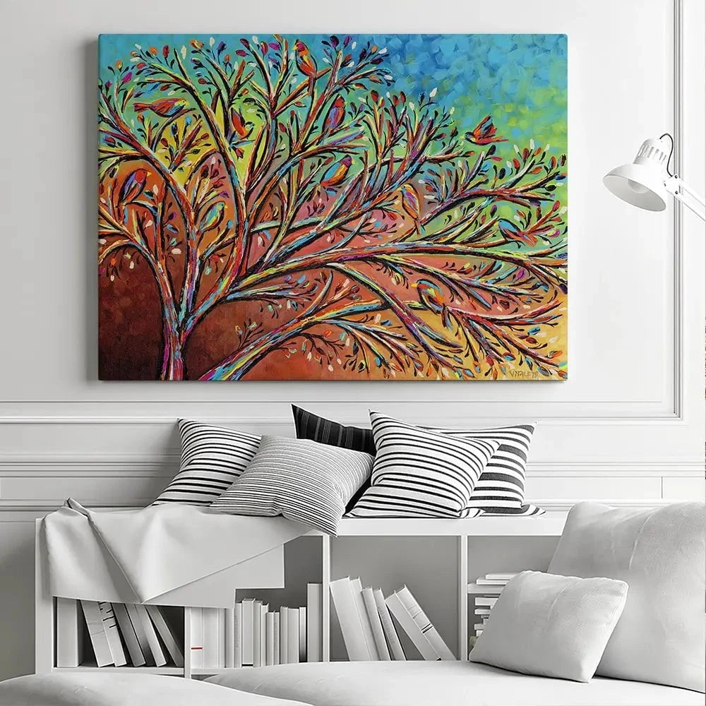 Sunrise Treetop Birds 2 Canvas Print Sunrise Treetop Birds 2 Canvas Print wall art product Carolee Vitaletti
