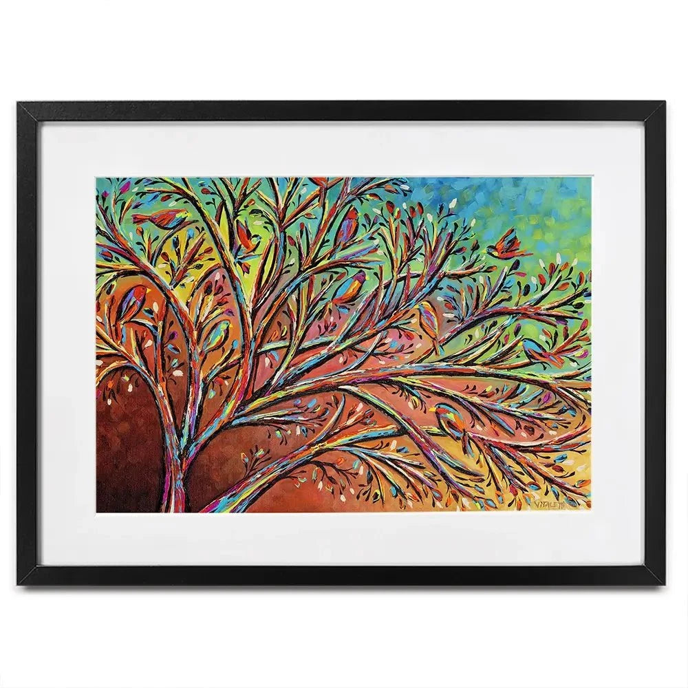 Sunrise Treetop Birds 2 Framed Art Print Sunrise Treetop Birds 2 Framed Art Print wall art product Carolee Vitaletti