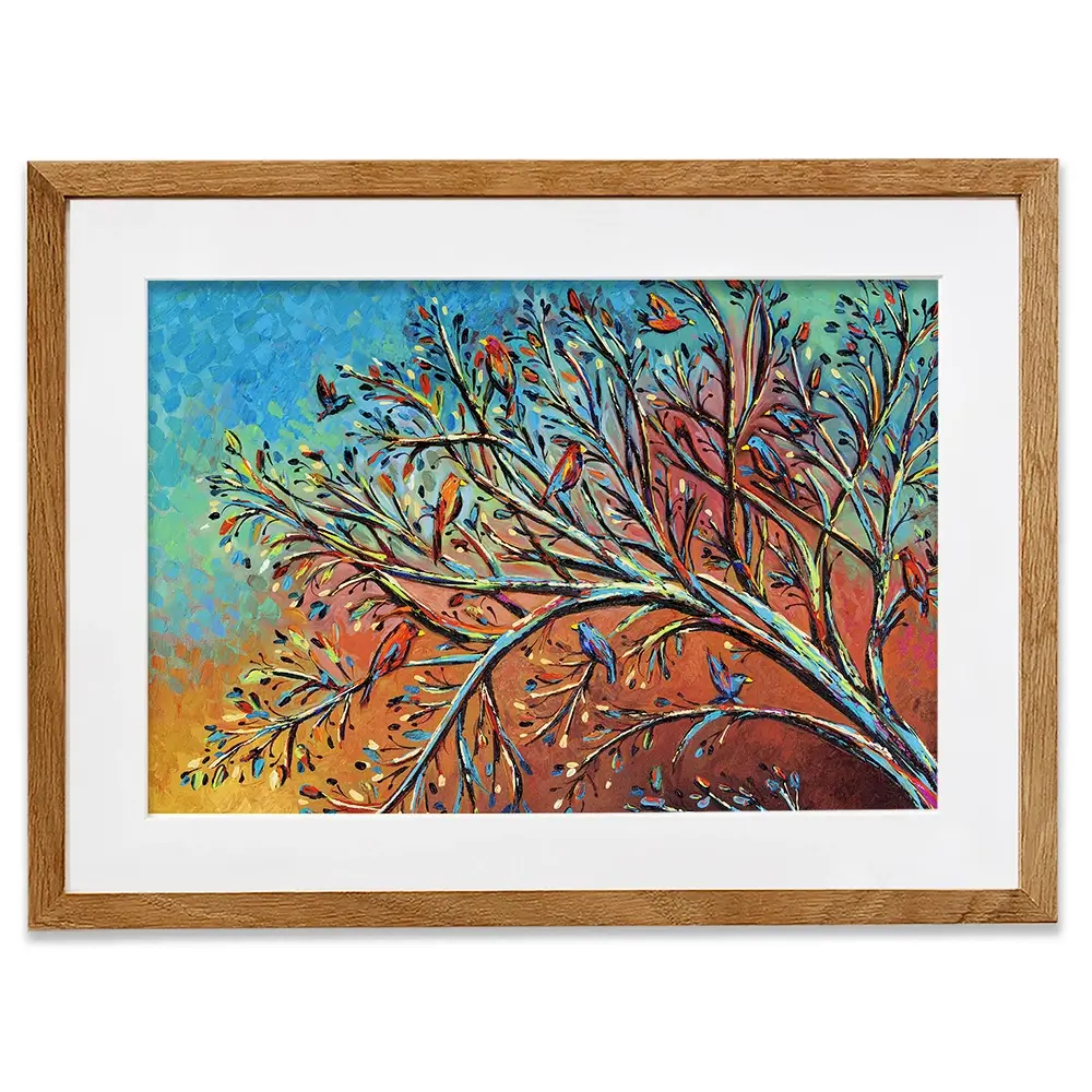 Sunrise Treetop Birds Framed Art Print Sunrise Treetop Birds Framed Art Print wall art product Carolee Vitaletti