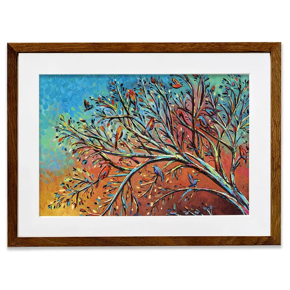 Sunrise Treetop Birds Framed Art Print Sunrise Treetop Birds Framed Art Print wall art product Carolee Vitaletti