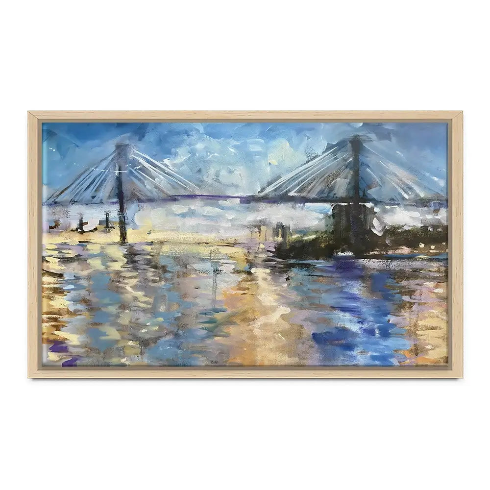 Sunset Bridge Canvas Print Sunset Bridge Canvas Print wall art product Tiffani Taylor - Independent
