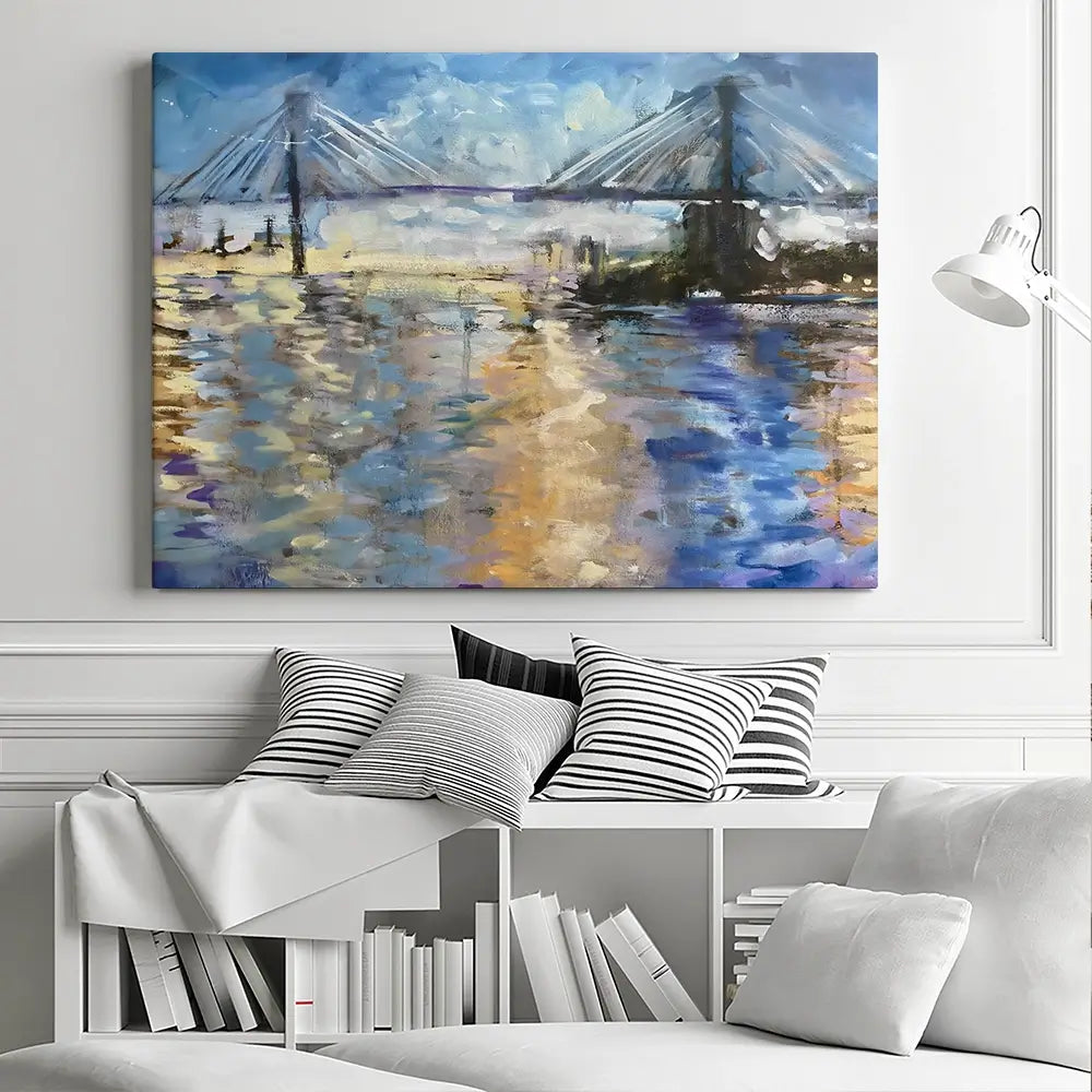 Sunset Bridge Canvas Print Sunset Bridge Canvas Print wall art product Tiffani Taylor - Independent