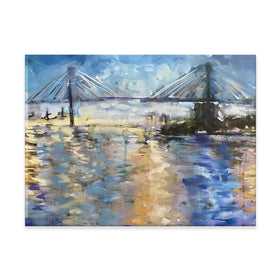 Sunset Bridge Canvas Print Sunset Bridge Canvas Print wall art product Tiffani Taylor - Independent
