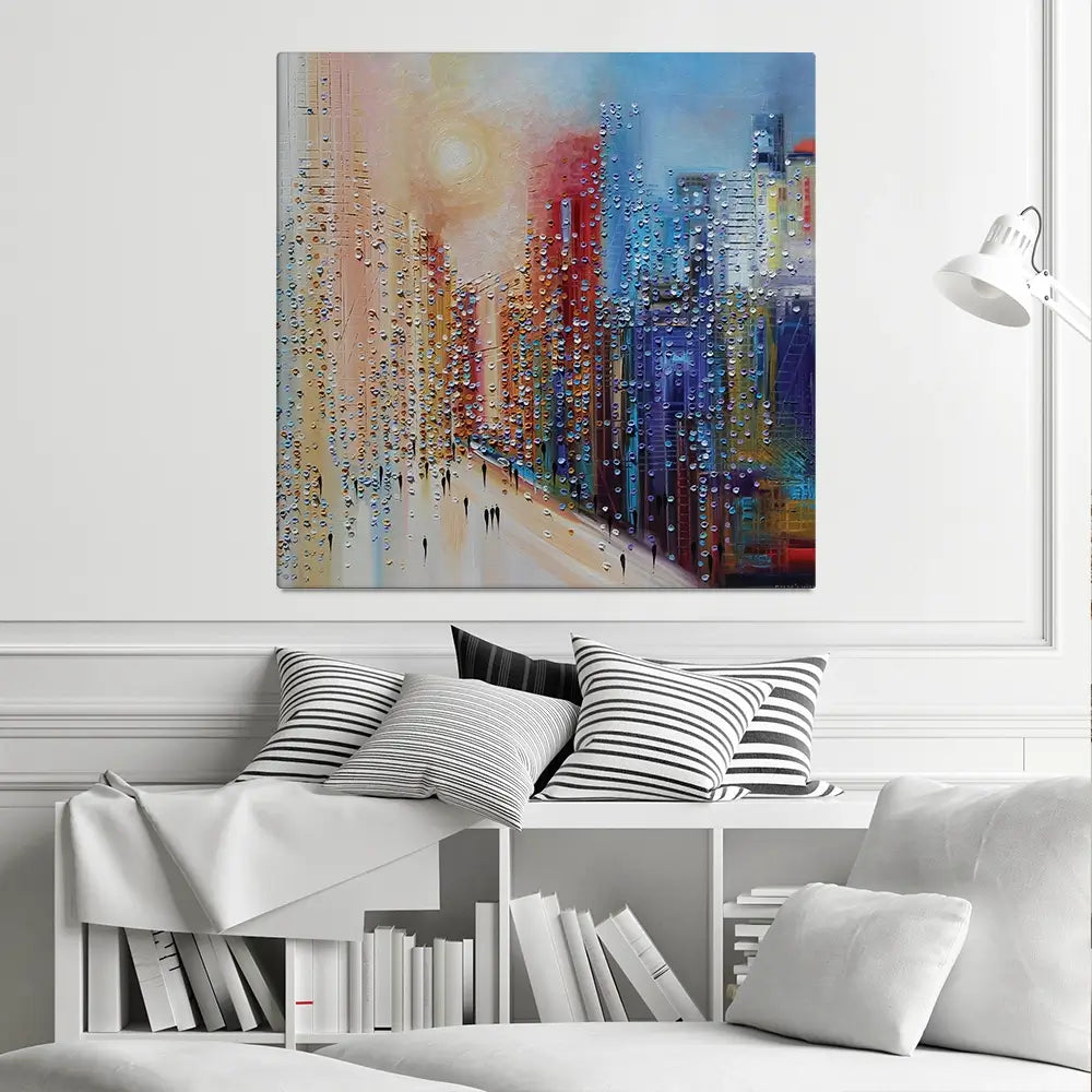 Sunset City Canvas Print Sunset City Canvas Print wall art product Ekaterina Ermilkina