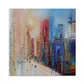 Sunset City Canvas Print Sunset City Canvas Print wall art product Ekaterina Ermilkina