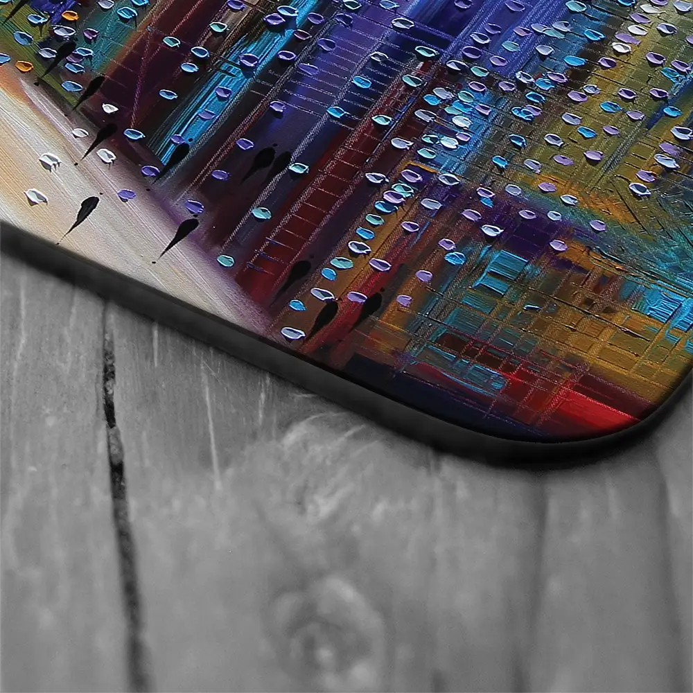 Sunset City Coaster Set Rainbow Soul Tree Coaster Set | Rainbow Soul Tree Art Coasters wall art product Ekaterina Ermilkina