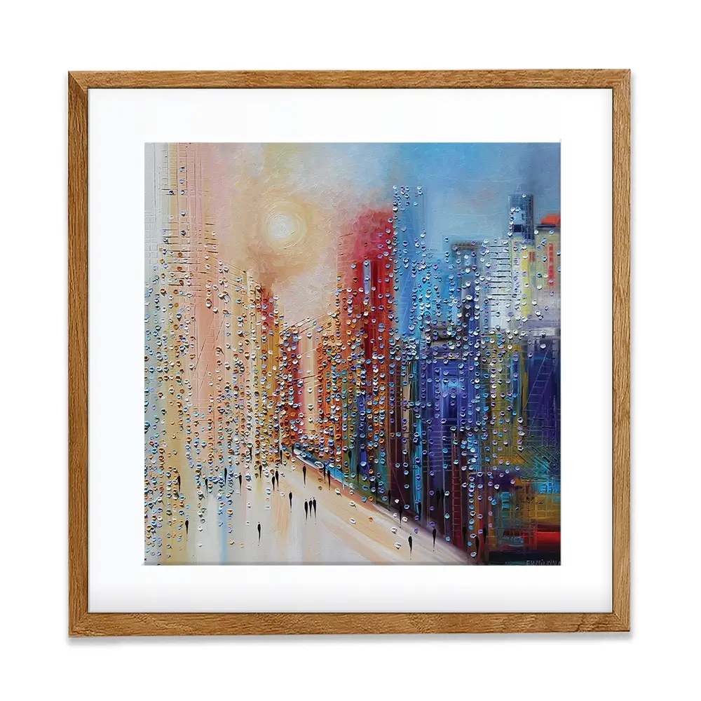 Sunset City Framed Art Print Sunset City Framed Art Print wall art product Ekaterina Ermilkina