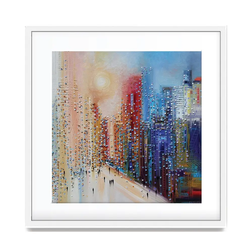 Sunset City Framed Art Print Sunset City Framed Art Print wall art product Ekaterina Ermilkina
