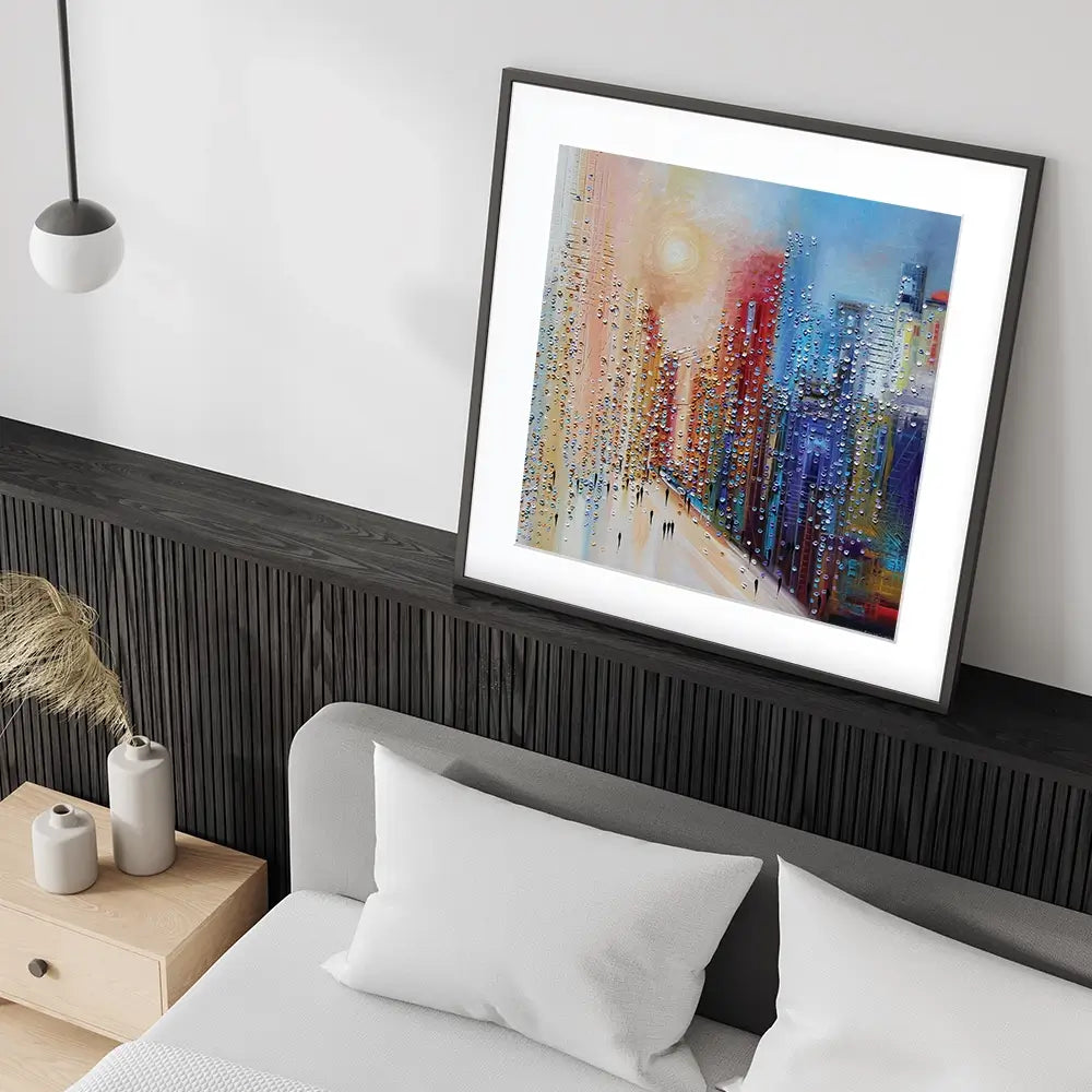 Sunset City Framed Art Print Sunset City Framed Art Print wall art product Ekaterina Ermilkina