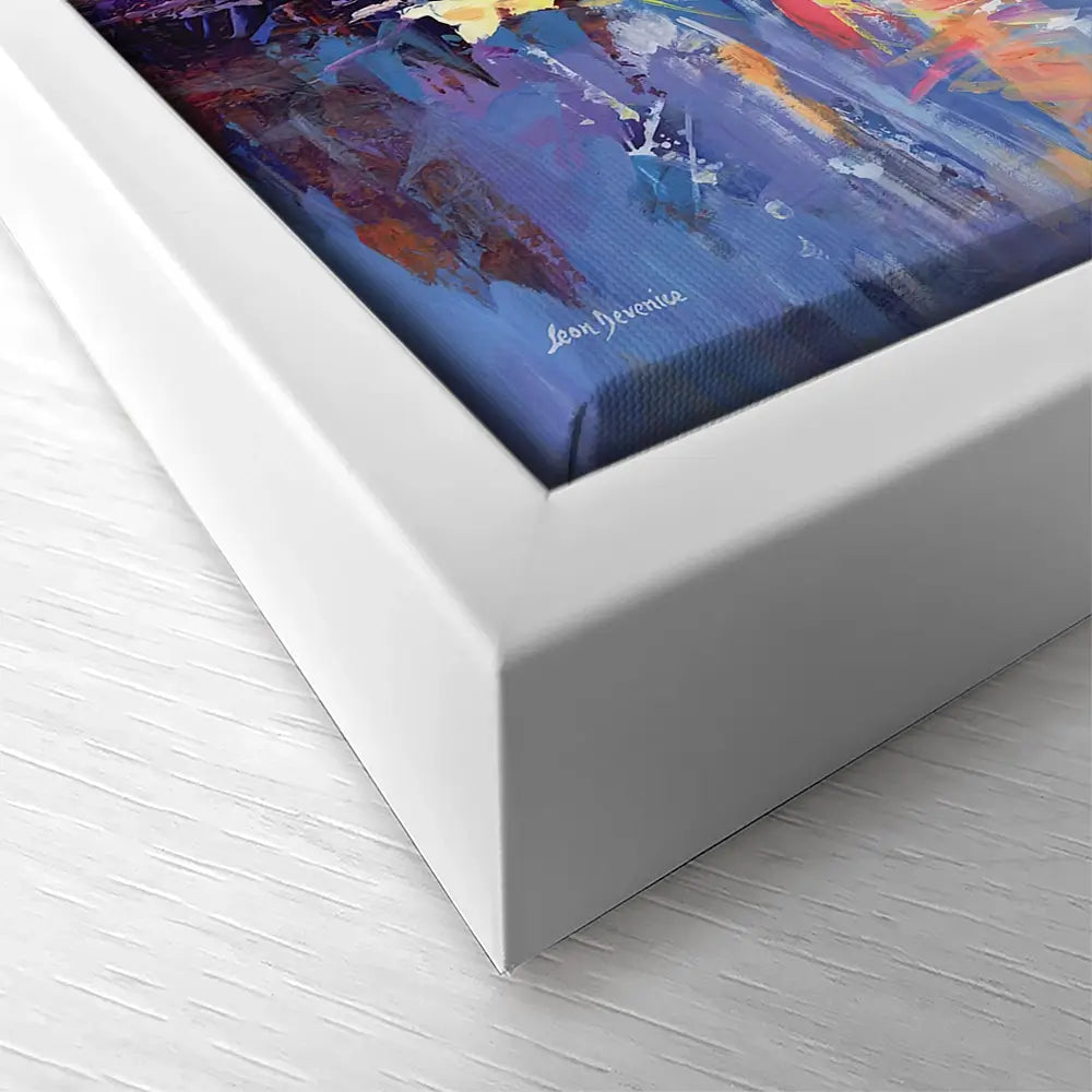 Sunset Eiffel Square Canvas Print Sunset Eiffel Square Canvas Print wall art product Leon Devenice