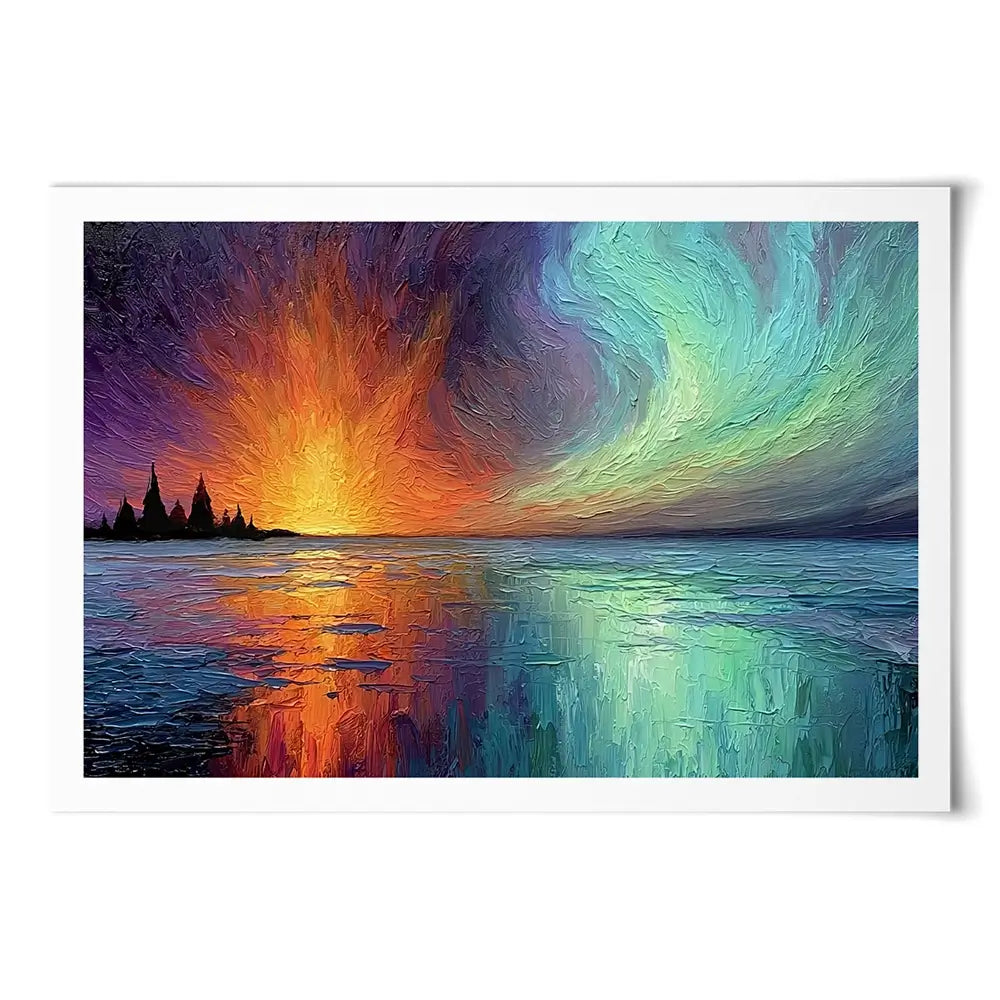 Sunset Fire And Aurora Art Print Sunset Fire And Aurora Art Print wall art product David Alexander Elder