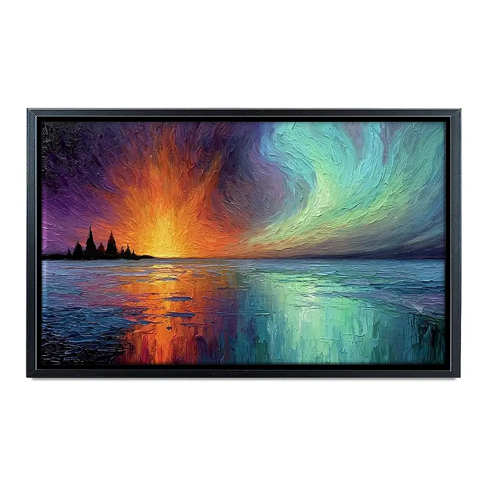 Sunset Fire And Aurora Canvas Print Sunset Fire And Aurora Canvas Print wall art product David Alexander Elder