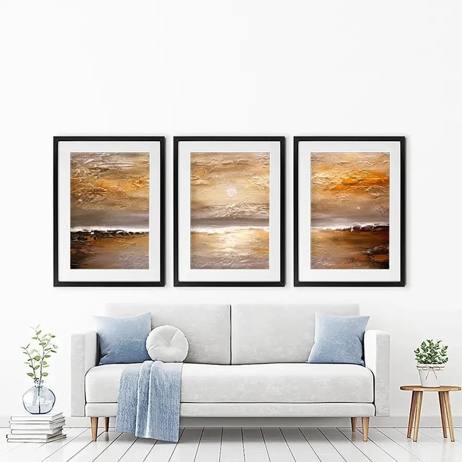 Sunset Framed Art Print Trio Sunset Framed Art Print Trio wall art product Osnat Tzadok