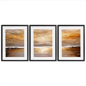 Sunset Framed Art Print Trio Sunset Framed Art Print Trio wall art product Osnat Tzadok