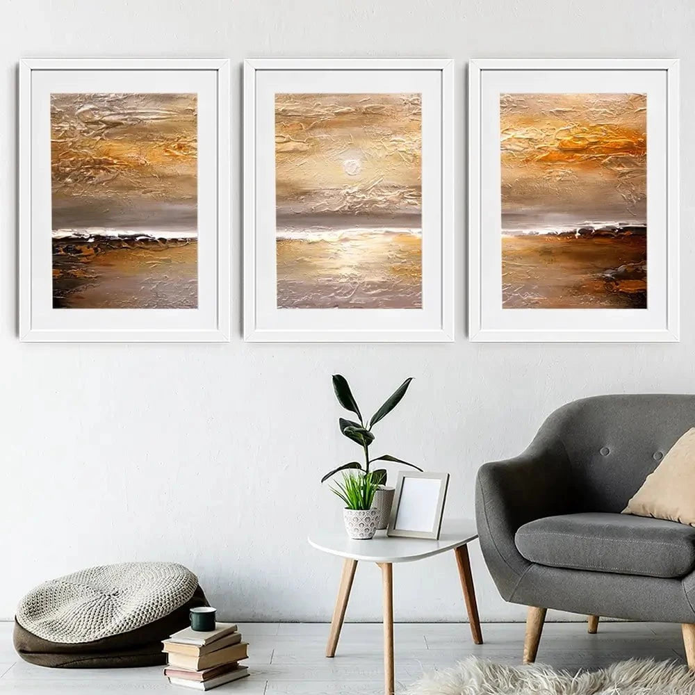 Sunset Framed Art Print Trio Sunset Framed Art Print Trio wall art product Osnat Tzadok