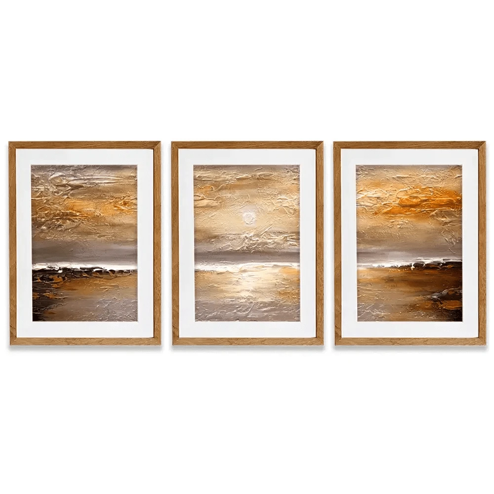 Sunset Framed Art Print Trio Sunset Framed Art Print Trio wall art product Osnat Tzadok